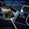 APAPATEK USB-C Woven Carplay Cable for iPhone 15 Pro 16 Pro, USB-A to USB-C Cable Car Play Wire Data Transfer Car Audio Car Phone Cord Android-Auto Carplay Cable for Galaxy S24 S23 S22 S21, 2m White