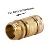 Garden Hose Quick Connector Water Hose Qucik Connect Garden Hose Connectors Brass Hose connectors Water Quick Connect Fittings 3/4" Inch GHT Solid Brass 6 Sets(6pcs Male Coupling 6pcs Female Nipple)