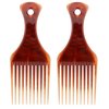 Beomeen Curly Hair Pick Comb, 2 Pack Smooth Afro Lift Detangle Wide Tooth No Frizz Hair Styling Tool for Men