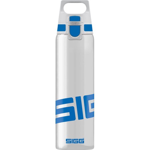 SIGG - Tritan Water Bottle - Total Clear ONE Blue - Suitable For Carbonated Beverages - Dishwasher Safe - Leakproof - Lightweight - Scratch Resistant - BPA Free - 25 oz
