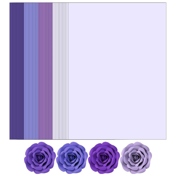 Purple Colored Cardstock, Art Kraft Cover Stock Paper, 65lb/175GSM for Card Construction Making, Scrapbooking, Printing, Quilling and Crafts DIY 4 Shades 40 Sheets, 10 Sheet Each Color