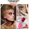 GL-Turelifes Face Body Glitter Stick, Mermaid Face Glitter Gel, Waterproof Fine Glitter for Face/Body/Hair/Eyes/Lip,Holographic Sequins Paint,Sparkling Face Glitter Makeup Body Glitter (#05 Green)