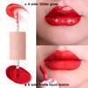 VavaSans Ruby Red Matte Liquid Lipstick with Red Clear Glitter Lip Gloss 2 In 1 Dual Ended Highly Pigmented Long Lasting Non Sticky Transfer Proof High Shine Finish Makeup for Girls and Women