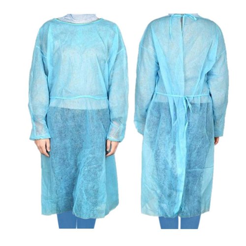 Dealmed Blue Isolation Gown – 10 Count of Disposable Medical Gowns, Blue Latex-Free, Perfect for Hospitals, Medical Facilities, and Physicians’ Offices (Pack of 10)
