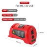 【Multi-Function】 CaliHutt 12V USB Power Charger Adapter Replacement for Milwaukee m12 12V Battery Adapter Milwaukee Heated Jacket 49-24-2310 48-59-1201 Compatible with 48-11-2420 48-11-2411 48-11-2401