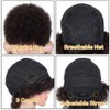 JOEDIR HAIR Short Afro Human Hair Wigs for Black Women Natural Black Afro Curly Wig Soft and Bouncy Glueless Wig 130% Density (Color: Natural)