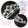 Yean Rhinestone Tiaras and Crowns Silver Crystal Tiara Headband Birthday Princess Hair Accessories for Women