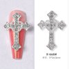 10pcs Retro Cross Nail Charm, Alloy Rhinestones Cross Charms Punk Gothic Nail Art Supplies for Acrylic Nail Decoration, Nail Accessories for Nail DIY Design