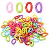 Plastic Chain Bird Toys for Parrots Caged Birds Li,Toys 100Pcs Plastic Bird C Clips Hooks Chain Links DIY Parrot Toys Mix Color
