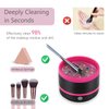 DaizySight Electric Makeup Brush Cleaner Machine, Quick Cleaning Make Up Brush Washing Tool, Fast Spin and Clean in Seconds - Black & Pink