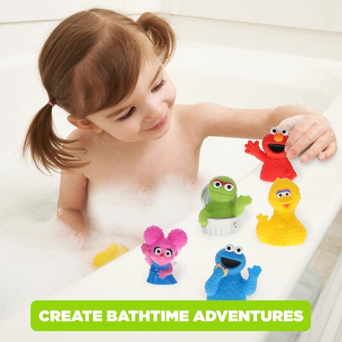 Sesame Street 5 Piece Finger Puppet Set - Party Favors, Educational, Bath Toys, Floating Pool Toys, Beach Toys, Finger Toys, Playtime
