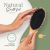 Boar Bristle Hair Brush for Thick Hair Set. Hairbrush for Women With Thick, Long or Curly Hair. Restores Hair's Shine and Health. Comb, Travel Bag & Spa Headband Included
