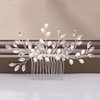 Bmirth Wedding Hair Comb Pearl Bride Headpieces Rhinestone Bridal Hair Jewelry Side Hair Accessories for Women and Girls
