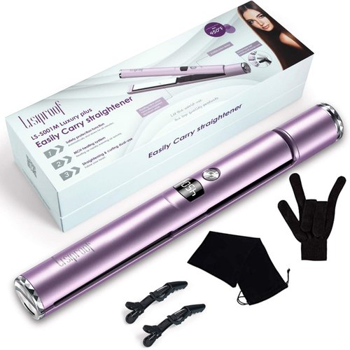 VillaCool 2 in 1 Professional Hair Straightener and Curling Iron Combo, Round Flat Iron for Straightening and Curling
