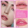 SEWOG Magic Color Changing Lip Oil, Moisturizing Lip Glow Oil Plumping Lip Oil, Hydrating Lip Gloss Lip Balm Transparent Lip Care, Long Lasting Moisturizing Non-sticky Fresh Texture