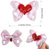 Love Heart Hair Clip Claw Valentine's Day Hairpin Red Glitters Heart Headwear Sequin Alligator Butterfly Hair Clips Valentines Day Headband Valentines Day Heart Bows for Kids Girls 2Pcs