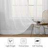 MIULEE 2 Panels Solid Color White Sheer Window Curtains Elegant Window Voile Panels/Drapes/Treatment for Bedroom Living Room (54X108 Inches White)