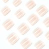 IMSOHOT Short Gradient Press on Nails Square Ombre Fake Nails Nude Glue on Nails Full Cover Acrylic False Nails Artificial Stick on Nails for Women and Girls 24PCS