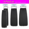 Kinky Straight Clip Ins Hair Extensions Natural Black for Black Women Full Head Yaki Kinky Straight Synthetic Hair 4Pcs 11 Clips 150g/Set (20 inch)