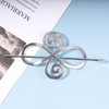 Andelaisi Boho Viking Celtic Knot Hair Stick Hairpin Vintage Infinity Hair Slide Hair Clip Silver Hair Sticks Metal Long Bun Holder Clip Alloy Hair Accessories for Women and Girls Headdress