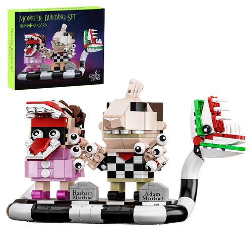 Horror Movie Sets Halloween Building Blocks Set Monster Adam and Barbara, Sandworm Toys Compatible with Lego, Creative Set Birthday Gift for Boys and Girls Movie Fans and Kids 6+ 522pcs