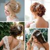 JIALWSJWAN Bridal Hair Comb Clip Pin Rhinestone Pearl Wedding Hair Accessories for Engagements, Christenings, Parties, and Proms，Silver