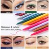 ONarisae eyeliner pencil retractable eyeliner creamy pigmented smudge proof eye liner pen shimmer Dark Green