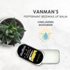 Vanman’s Peppermint Beeswax Lip Balm - 3 Pack - Organic Lip Balm w/Rosemary, Almond, Peppermint & Coconut Oil - Organic Chapstick w/Vitamin E Oil Removes Dead Skin Cells - Moisturizer For Dry Lips