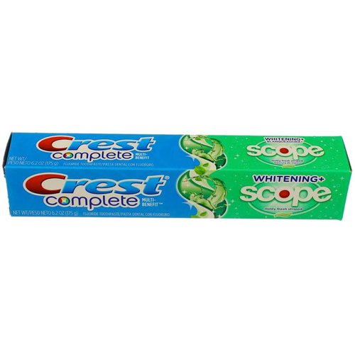 Crest Complete Multi-Benefit Whitening + Scope, Minty Fresh Striped Toothpaste - 6.2 Oz