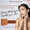 Turmeric & Honey Luxury Handmade Bar Soap for Face & Body. Gentle Cleansing, Soothing, Moisturizing & Nourishing - Shea Butter & Natural Oils. Cold Process. Vegan. For All Skin Types.5.0 Oz.