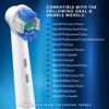 Professional White Replacement Brush Heads w/ 3D Whitening, Compatible with Oralb Braun Electric Toothbrush- 16 Pro Style- Fits The Oral-B Kids Care 1000 Etc.