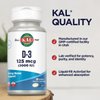 KAL Vitamin D3 5000 IU Softgels (125 mcg), Active Form of Vitamin D, Calcium Absorption, Bone Health, Immune Support Supplement, Liquid Filled ActivGels, Made Without Soy, 90 Servings, 90 Softgels