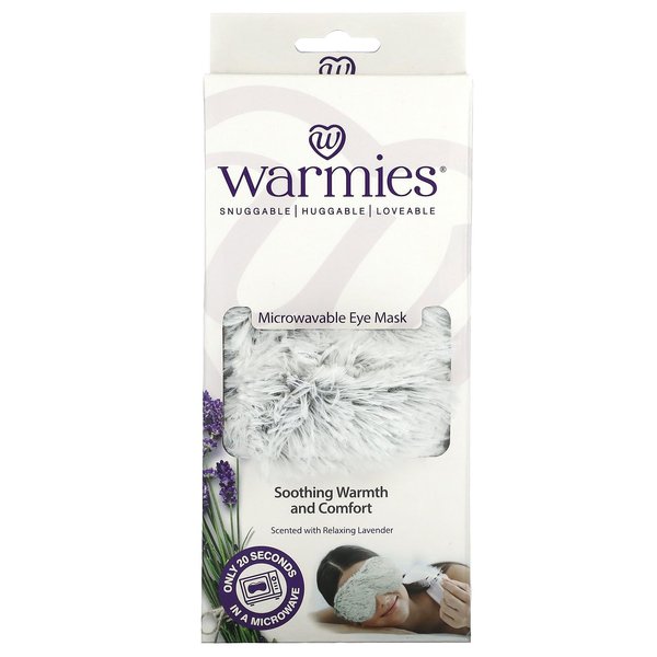 Warmies Marshmallow Gray Microwaveable Lavendar Scented Eye Mask