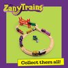 Wooden Garbage Truck Toy - Trashy Terry - Zany Trains Series 1 - Wooden Train Set with Cargo - Compatible with All Wooden Train Sets - Wooden Toddler Recycling Vehicle - Gross Trash Train