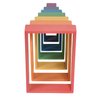 TickiT - 73414 Wooden Rainbow Architect Rectangles - Nesting Puzzle - Stacking Blocks for Ages 12M+
