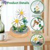 SYMIBRICK Flower Bouquet Building Set, 540PCS Mini Bricks Botanical Collection Building Blocks with Display Case, Artificial Plant Flowers Set for Adults, Birthday for Her (White Chrysanthemum)