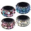 AUEAR, 4 Pack Rhinestone Hair Ponytail Holder Crystal Ponytail Hair Cuff Elastic Hair Tie Hair Band for Women Girls (Style B)