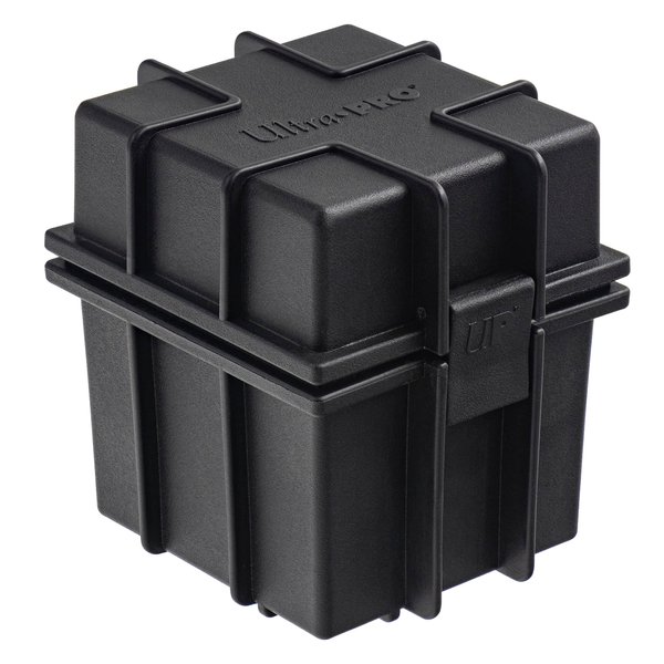 Ultra PRO - Black Stackable Deck Box - Protect & Store up to 100 Standard Size Sports Cards, Gaming Cards, Trading Cards, Or Any Other Collectible Standard Size Cards, Protect Against The Elements