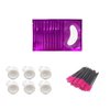 3x100 Packs Combination Set-Eye Pads for Lash Extensions & Eyelash Mascara Brushes Wands & Glue Rings Holder Eyelash Extension Rings Beauty Tools