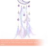 Pretty Jolly Purple Moon Kids Dream Catcher Wall Decor Pompom Feather Baby Dreamcatcher Handmade Children Dream Catcher Home Décor Wall Hanging for Nursery Bedroom Boys Girls Birthday Gift-25.6in