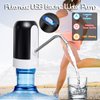 Electric Drinking Water Bottle Pump, USB Charging Automatic Drinking Water Dispenser, 5 Gallon Water Pump Dispenser, Portable Water Jug Pump for Universal 2-5 Gallon Bottle, for Home, Office, Travel