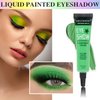 AWCCXMYM Green Glitter Eyeshadow Cream Eyeshadow Colorful Highly Pigmented Shiny Pearl Matte Eyeshadow Palette For Eyeliner Face Body Paint 04#Green