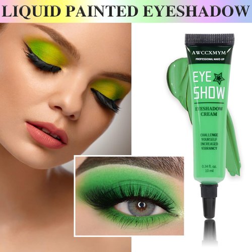 AWCCXMYM Green Glitter Eyeshadow Cream Eyeshadow Colorful Highly Pigmented Shiny Pearl Matte Eyeshadow Palette For Eyeliner Face Body Paint 04#Green