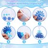 Happy makers 24 Sets Layered Christmas Tree Ornament Craft Kit Makes 24 Small Felt Christmas Tree Felt Crafts Foam Snowflake Xmas Arts and Crafts Home School DIY Activities