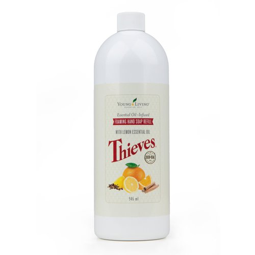 Young Living Thieves Foaming Hand Soap 32 fl oz - Effective Plant-Derived Ingredients - Cleansing and Refreshing - Powerful Moisturizers - Gentle on Hands