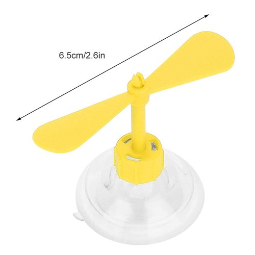 Aramox Bike Helmet Propeller, Decorative Helmet Suction Cup Rubber and Plastic Motorcycle Helmet Propeller Rubber & Plastic(Yellow)