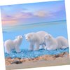 FELTECHELECTR 10 Pcs Micro Landscape Decoration Mini Animals Christmas Decorations Bling Decor Arctic Animal Figures Toy Christmas Bears Figurines Nativity Animals Figurines Miniature Polar Bear