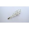 Small silver gold metal daisy flower alligator hair clip for fine thin hair (Primary color: Gold)