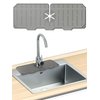 AXK Home Supply Silicone Sink Faucet Mat Splash Protector, Splash Guard, Perfect For Narrow Faucets,Protects Counter From Standing Water-Washable-Kitchen-Bathroom-RV-Laundry-Office(Gray)
