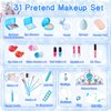 Kids Washable Makeup Girls Toys with Princess Case, Kids Makeup Kit for Girl, Real Girl Makeup Sets for Toddler Kids, Christmas Birthday Gifts Toys for 3 4 5 6 7 8-12 Year Old Girls